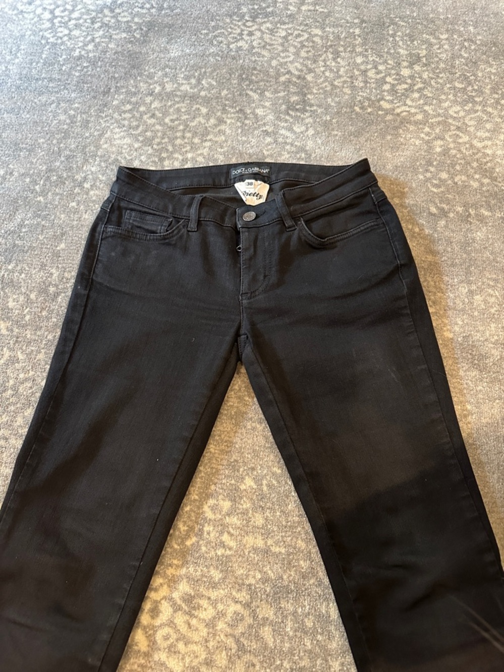 DOLCE AND GABBANA SKINNY JEANS WITH ZIPPER ON BOTTOM SIZE 38 - Picture 9 of 12